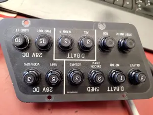 EUROCOPTER/AIRBUS 350A61268385 350A6129007 28VDC CIRCUIT BREAKER PANEL (B2-4B)